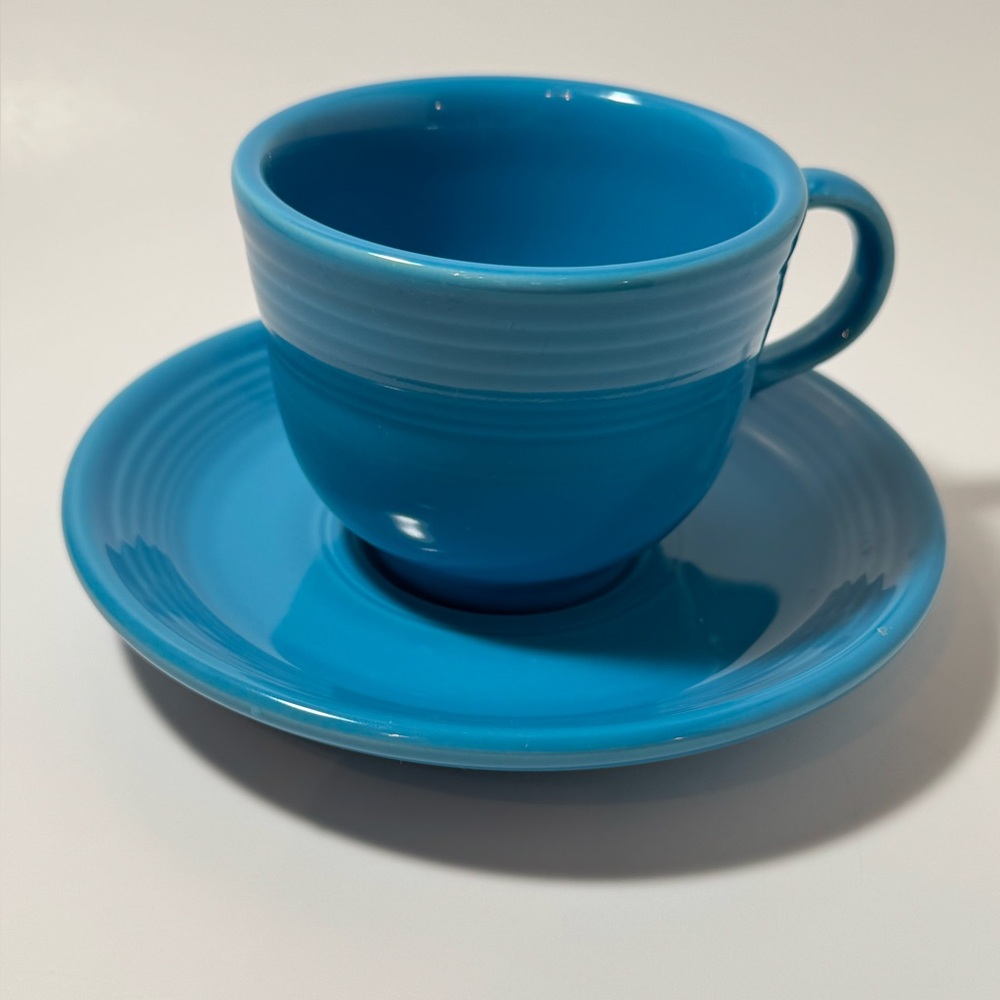 Retired Fiesta Peacock teacup and saucer